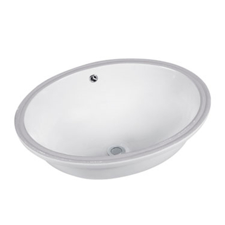 Pia de banheiro oval de porcelana esmaltada aquacúbica com vaso de cerâmica